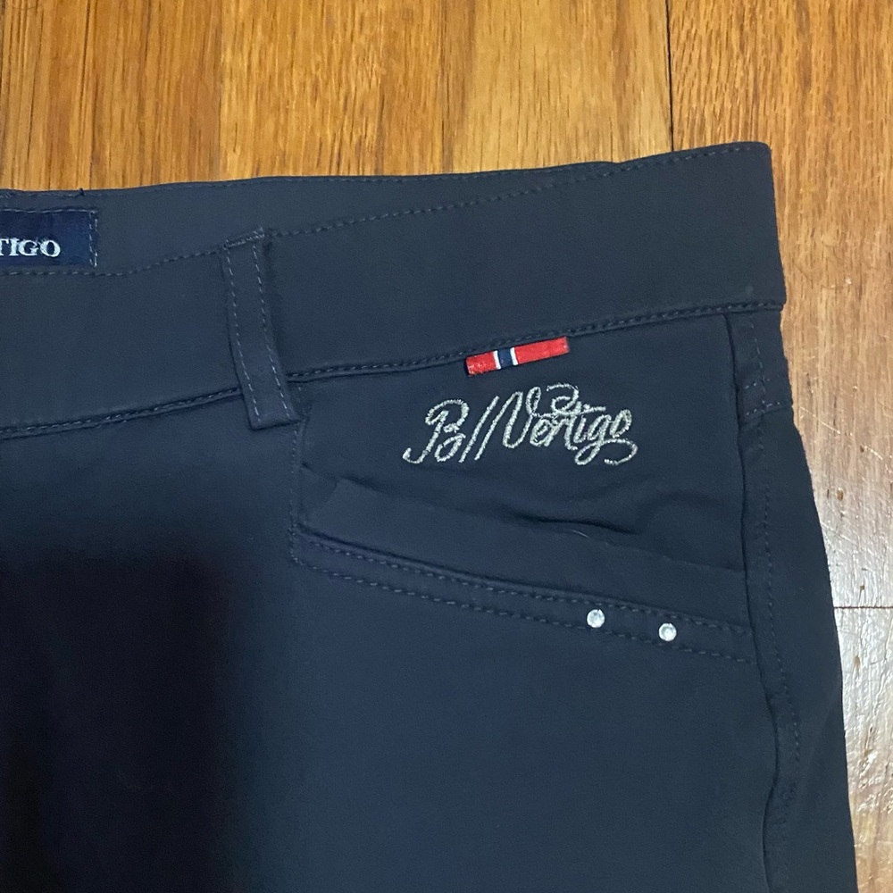 B Vertigo black suede breeches 26